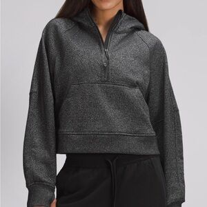 Lululemon Black sparkle scuba Half-Zip Hoodie